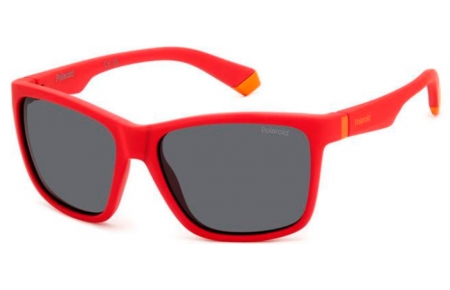 Gafas Junior - Polaroid Junior - PLD 8057/S - 0Z3 (M9) MATTE RED // GREY POLARIZED