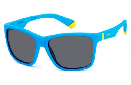 Gafas Junior - Polaroid Junior - PLD 8057/S - FLL (M9) MATTE BLUE // GREY POLARIZED