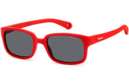 Gafas Junior - Polaroid Junior - PLD K008/S - 0Z3 (M9) MATTE RED // GREY POLARIZED