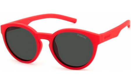 Gafas Junior - Polaroid Junior - PLD 8019/S - 0Z3 (M9) MATTE RED // GREY POLARIZED