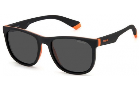 Gafas Junior - Polaroid Junior - PLD 8049/S - 8LZ (M9) BLACK ORANGE // GREY POLARIZED