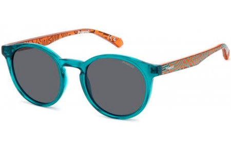 Gafas Junior - Polaroid Junior - PLD 8061/S - TCF (M9) TURQUOISE // GREY POLARIZED