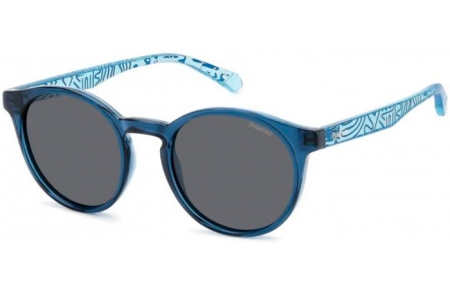 Gafas Junior - Polaroid Junior - PLD 8061/S - ZX9 (M9) BLUE AZURE // GREY POLARIZED