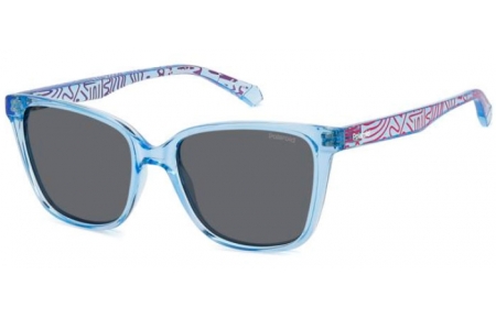 Gafas Junior - Polaroid Junior - PLD 8062/S - MVU (M9) AZURE // GREY POLARIZED