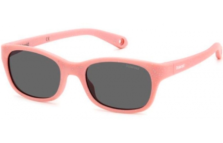 Gafas Junior - Polaroid Junior - PLD K006/S - W66 (M9) PINK GLITTER // GREY POLARIZED