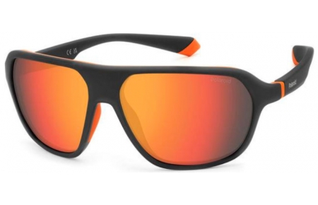 Gafas de Sol - Polaroid - PLD 2152/S - RC2 (OZ) MATTE BLACK ORANGE // RED MIRROR POLARIZED