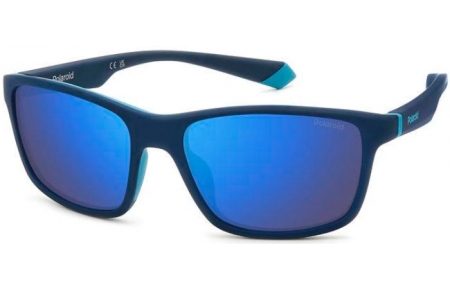 Gafas de Sol - Polaroid - PLD 2153/S - FLL (5X) MATTE BLUE // GREY BLUE MIRROR POLARIZED