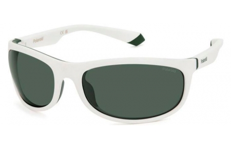 Gafas de Sol - Polaroid - PLD 2154/S - 6HT (UC) MATTE WHITE // GREEN POLARIZED