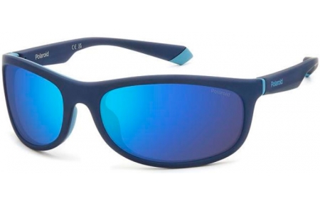 Gafas de Sol - Polaroid - PLD 2154/S - FLL (5X) MATTE BLUE // GREY BLUE MIRROR POLARIZED