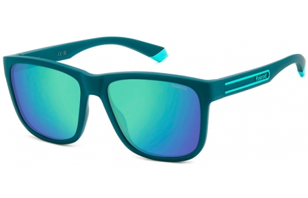 Gafas de Sol - Polaroid - PLD 2155/S - PYW (5Z) MATTE TEAL // GREY MIRROR GREEN POLARIZED