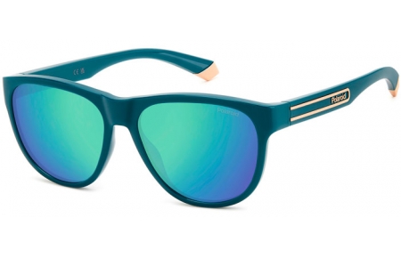 Gafas de Sol - Polaroid - PLD 2156/S - ZI9 (5Z) TEAL // GREY MIRROR GREEN POLARIZED