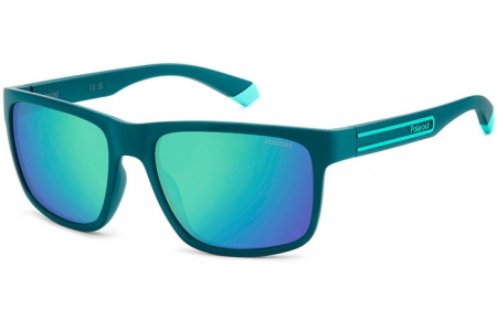 Gafas de Sol - Polaroid - PLD 2157/S - PYW (5Z) MATTE TEAL // GREY MIRROR GREEN POLARIZED