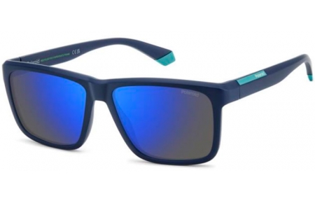 Gafas de Sol - Polaroid - PLD 2164/S - FLL (5X) MATTE BLUE // GREY BLUE MIRROR POLARIZED