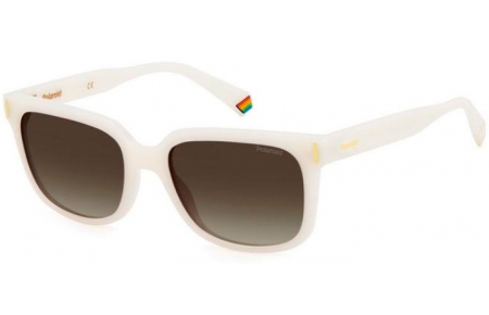 Lunettes de soleil - Polaroid - PLD 6191/S - VK6 (LA) WHITE // BROWN GRADIENT POLARIZED