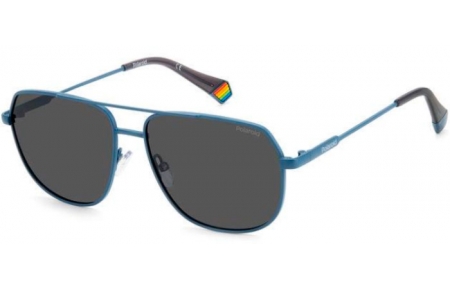 Gafas de Sol - Polaroid - PLD 6195/S/X - FLL (M9) MATTE BLUE // GREY POLARIZED