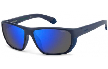 Gafas de Sol - Polaroid - PLD 7057/S - FLL (5X) MATTE BLUE // GREY BLUE MIRROR POLARIZED