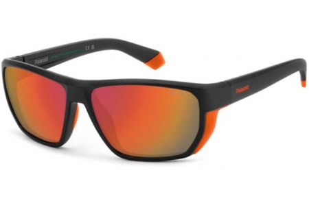 Gafas de Sol - Polaroid - PLD 7057/S - RC2 (OZ) MATTE BLACK ORANGE // RED MIRROR POLARIZED