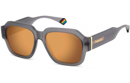 Gafas de Sol - Polaroid - PLD 6212/S/X - RIW (LM) MATTE GREY // GREY GOLD MIRROR POLARIZED