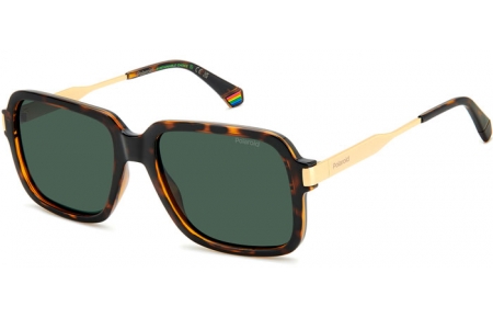 Gafas de Sol - Polaroid - PLD 6220/S/X - 086 (UC) HAVANA // GREEN POLARIZED