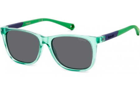 Gafas Junior - Polaroid Junior - PLD 8058/S - 1ED (M9) GREEN // GREY POLARIZED