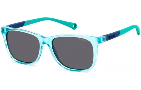 Gafas Junior - Polaroid Junior - PLD 8058/S - MVU (M9) AZURE // GREY POLARIZED