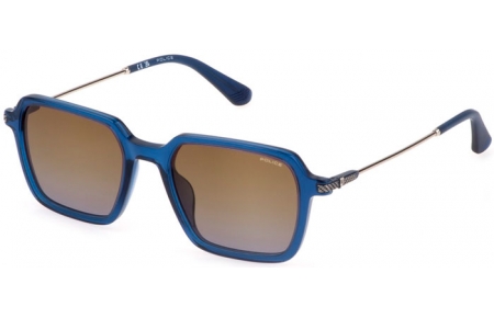 Lunettes de soleil - Police - SPLL10 - 0892  SHINY TRANSPARENT BLUE // BROWN GRADIENT BLUE