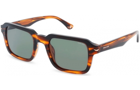 Gafas de Sol - Police - SPLN36 - 0836 SHINY STRIPED BROWN // GREEN