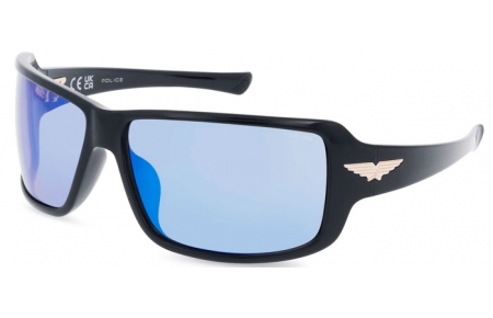 Gafas de Sol - Police - SPLN37 - 0Z42  SHINY BLACK // SMOKE MIRROR BLUE