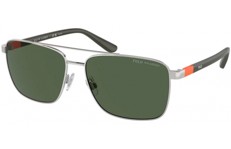 Gafas de Sol - POLO Ralph Lauren - PH3137 - 90019A  SHINY SILVER // DARK GREEN POLARIZED