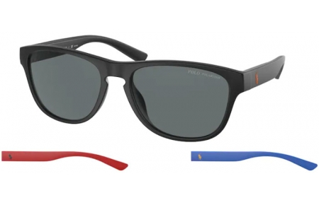 Gafas de Sol - POLO Ralph Lauren - PH4180U - 537581 MATTE BLACK // DARK GREY POLARIZED