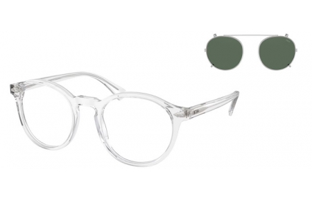 Gafas de Sol - POLO Ralph Lauren - PH4218 - 533171  SHINY CRYSTAL // CLEAR + CLIP ON GREEN BOTTLE