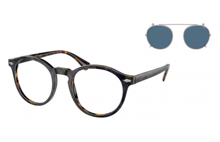 Gafas de Sol - POLO Ralph Lauren - PH4218 - 562180  SHINY TARTAN HAVANA JERRY // CLEAR + CLIP ON DARK BLUE