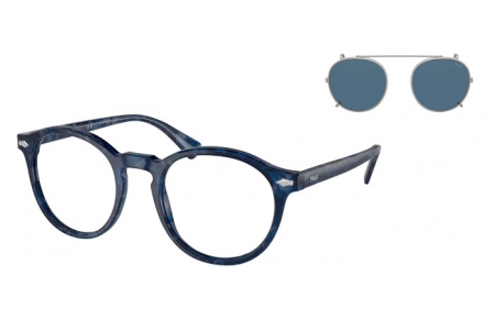 Gafas de Sol - POLO Ralph Lauren - PH4218 - 618380  SHINY HAVANA BLUE // CLEAR + CLIP ON DARK BLUE