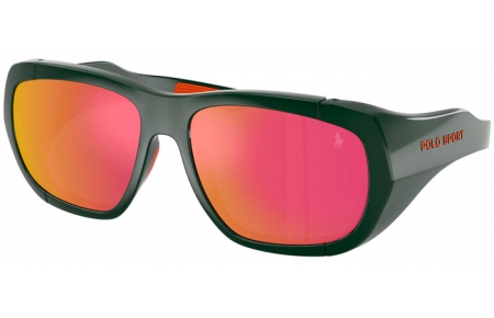 Gafas de Sol - POLO Ralph Lauren - PH4219U - 55966Q  SHINY GREEN // ORANGE MIRROR RED