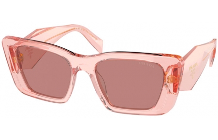 Gafas de Sol - Prada - SPR 08YS - 19Q10D  TRANSPARENT PEACH // LIGHT BROWN