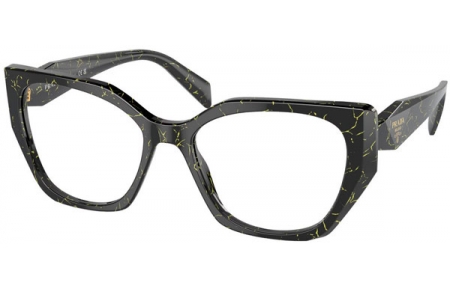 Monturas - Prada - VPR 18WV - 19D1O1  BLACK ON YELLOW MARBLE