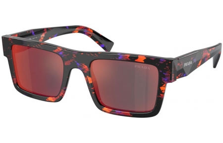 Gafas de Sol - Prada - SPR 19WS - 06V40E  ORANGE ABSTRACT // DARK GREY MIRROR BLUE RED