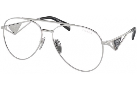 Gafas de Sol - Prada - SPR 73ZS - 1BC08N  SILVER // TRANSPARENT WITH BLUE LIGHT FILTER