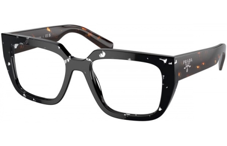 Monturas - Prada - VPR A03V - 15O1O1  HAVANA BLACK TRANSPARENT