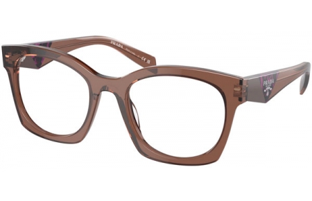 Monturas - Prada - VPR A05V - 17O1O1  TRANSPARENT BROWN