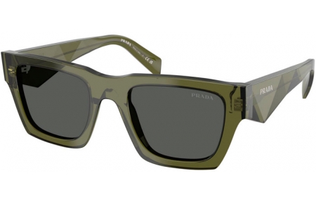 Gafas de Sol - Prada - SPR A06S - 25A40L  TRANSPARENT MILITARY // DARK GREY