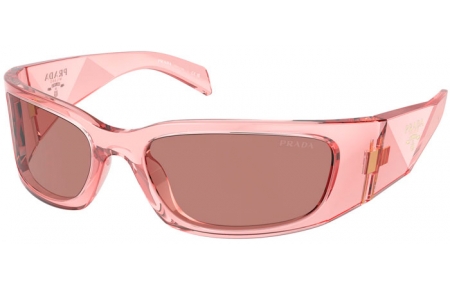 Gafas de Sol - Prada - SPR A14S - 19Q10D  TRANSPARENT PEACH // LIGHT BROWN