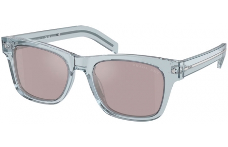 Gafas de Sol - Prada - SPR A17S - 19T80F  TRNASPARENT SKY BLUE // GREY POLARIZED GOLD MIRROR