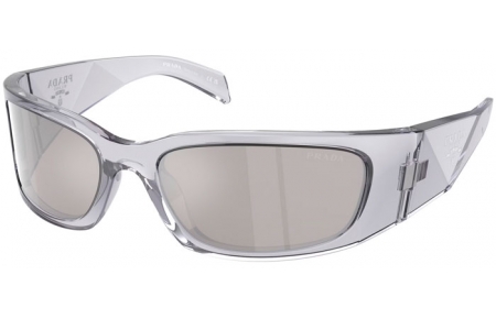 Gafas de Sol - Prada - SPR A19S - 12R2B0  TRANSPARENT GREY // LIGHT GREY MIRROR SILVER