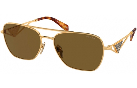 Gafas de Sol - Prada - SPR A50S - 5AK01T  GOLD // DARK BROWN