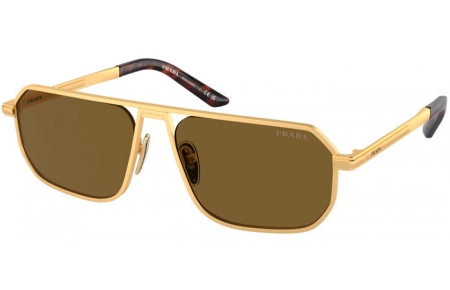 Gafas de Sol - Prada - SPR A53S - 1BK01T  MATTE GOLD // DARK BROWN