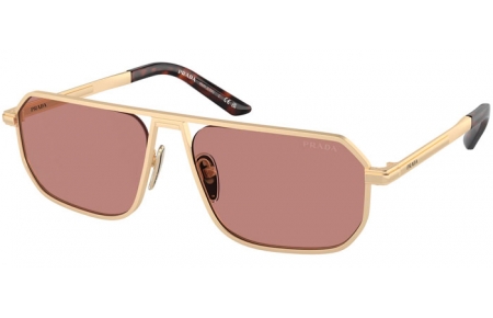 Gafas de Sol - Prada - SPR A53S - VAF10D  MATTE PALE GOLD // LIGHT BROWN