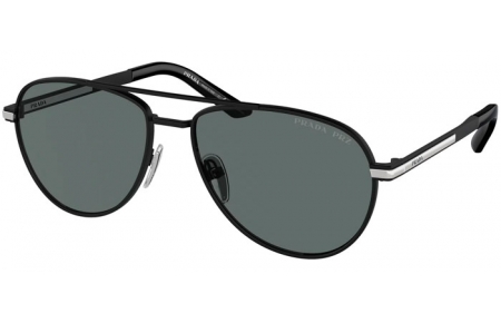 Gafas de Sol - Prada - SPR A54S - 1BO5Z1  MATTE BLACK // DARK GREY POLARIZED