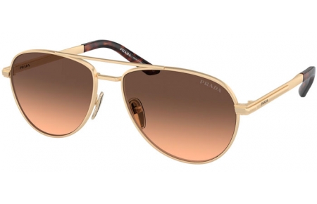 Gafas de Sol - Prada - SPR A54S - VAF50C  MATTE PALE GOLD // GREY GRADIENT BROWN