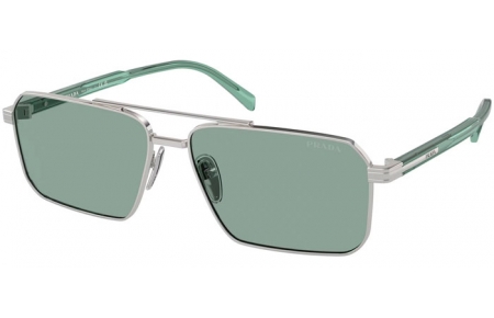 Gafas de Sol - Prada - SPR A57S - 1BC10G  SILVER // PETROL GREEN